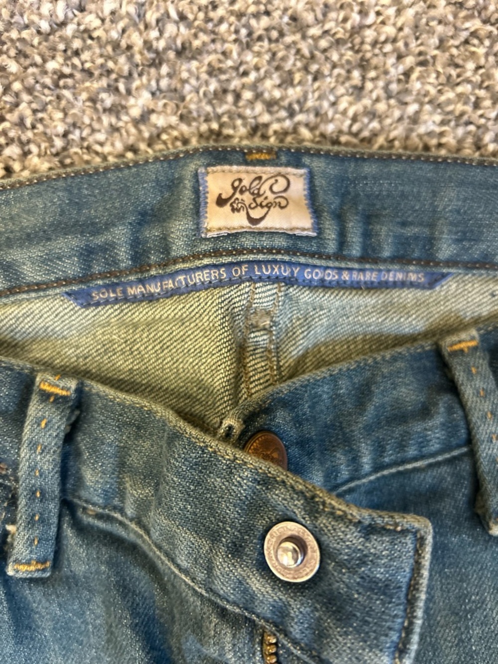 Goldsign Passion Medium Blue Flare Jeans-Vintage-Still original coloring! - Picture 5 of 11